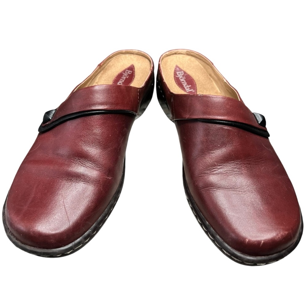 Bjorndal Zing Clogs Women's size 8 M Shoes Comfort Casual Leather Slip-On‎ Brown